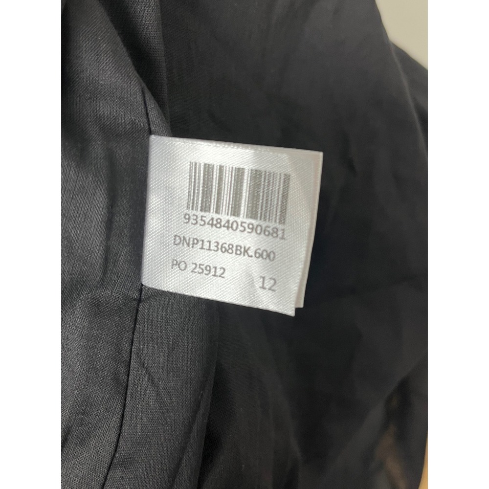DISSH Shaniya Minimalist Strapless Maxi Dress Womens 8 Black Linen DNP11368 - Picture 7 of 9